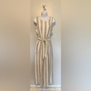 SugarLips Gray and White Tank Jumpsuit